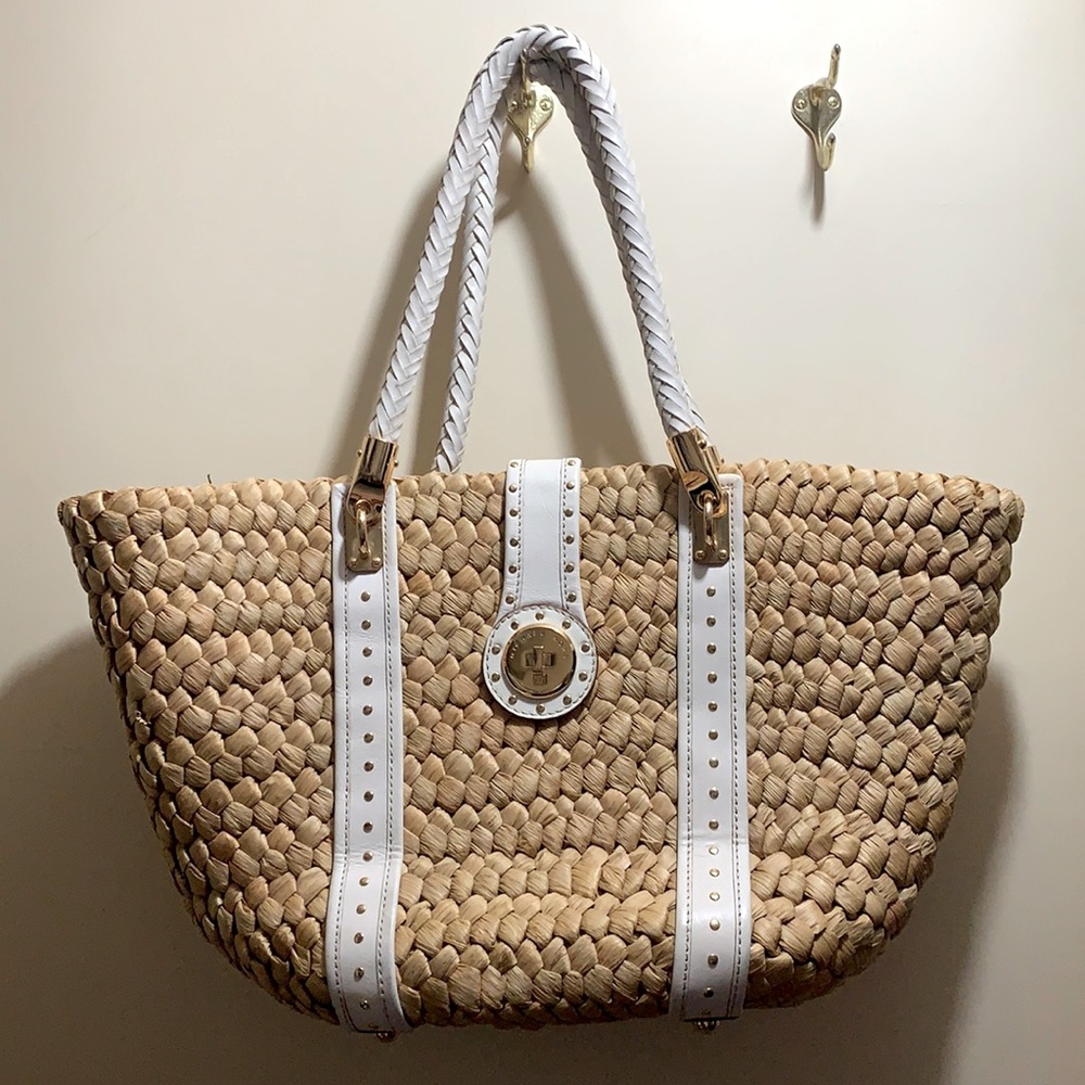 Michael Kors Straw Shoulder Bag